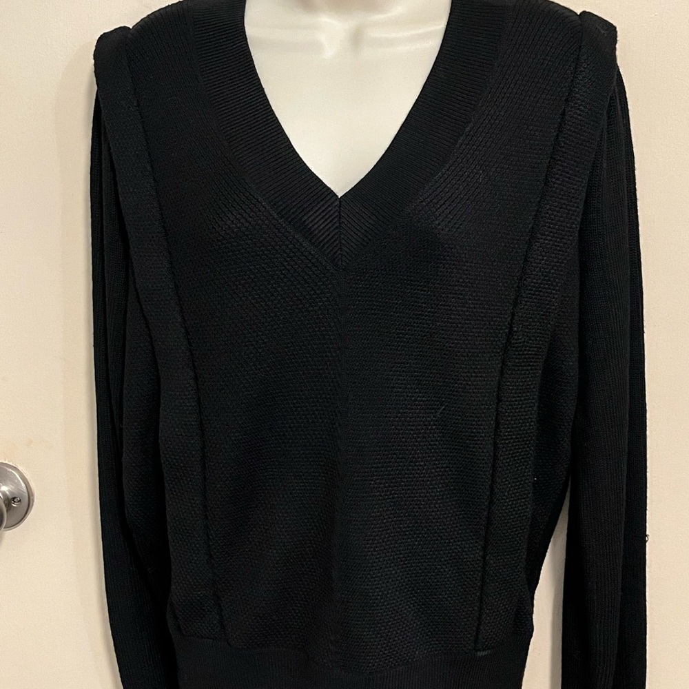 DKNY Black V-Neck Women's Sweater